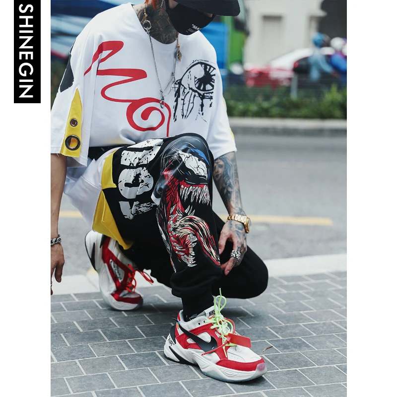 SHINEGIN Easyfit Graffiti Casual Pants Men's Hip hop Swag Ins City Pants Fashion Dance Pants Casual Men Pants 074W SHINEGIN Easyfit Graffiti Casual Pants Men's Hip hop Swag Ins City Pants Fashion Dance Pants Casual Men Pants 074W