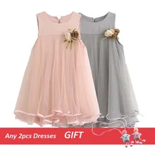 Girls Dress 2019 Brand Princess Dress Sleeveless Appliques Floral Design for Girls Clothes Party Dress 3-7Y Clothes Girls Dress 2019 Brand Princess Dress Sleeveless Appliques Floral Design for Girls Clothes Party Dress 3-7Y Clothes