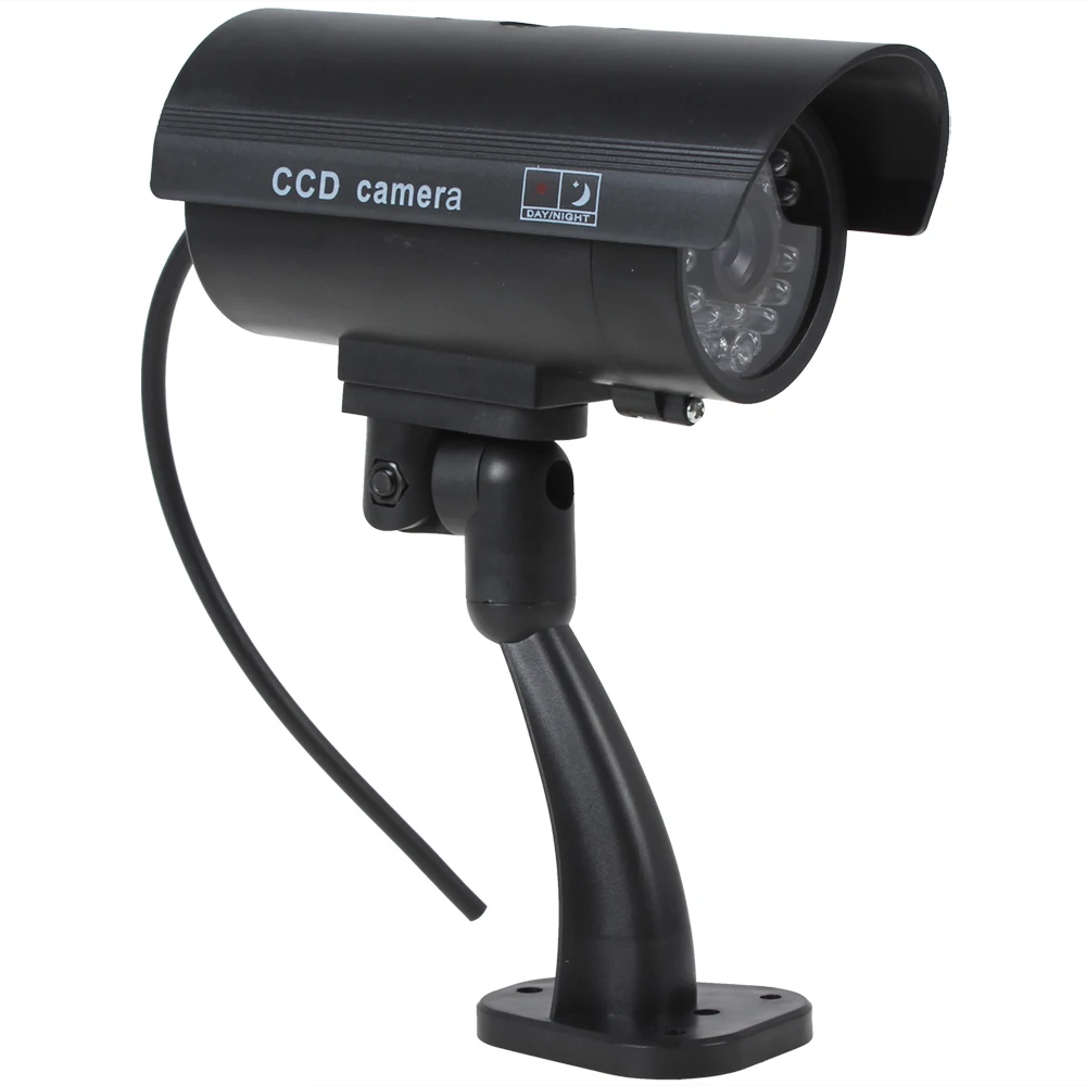 Flashing red LED light realistic security outdoor indoor fake