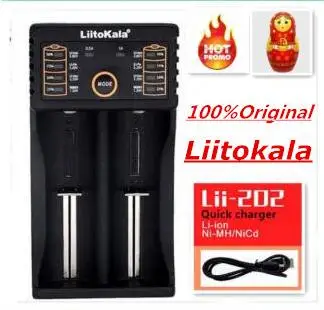 Новое зарядное устройство Liitokala Lii202 18650 1,2 в 3,7 в 3,2 в AA/AAA 26650 10440 14500 NiMH литиевая батарея 18650 зарядное устройство