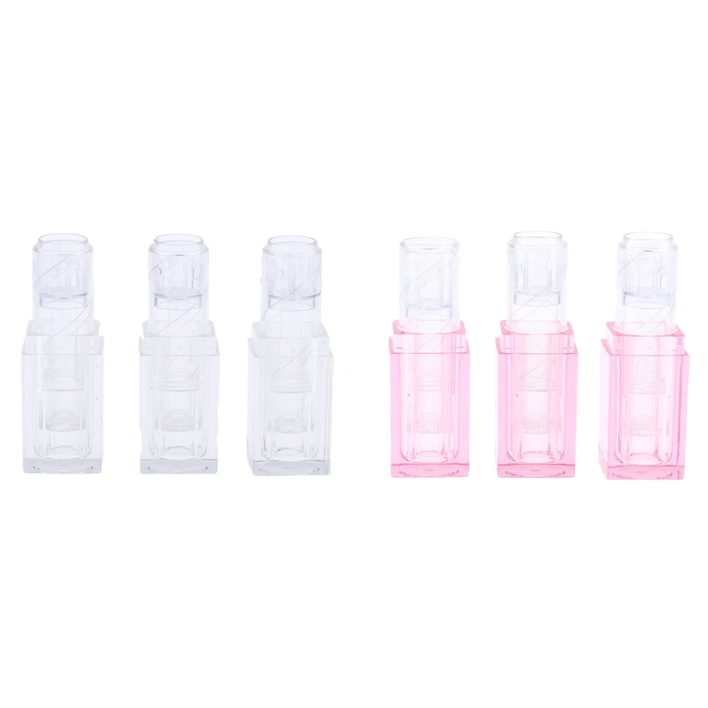 Clear Lip Balm Empty Container Tubes, Transparent, Pack of 3