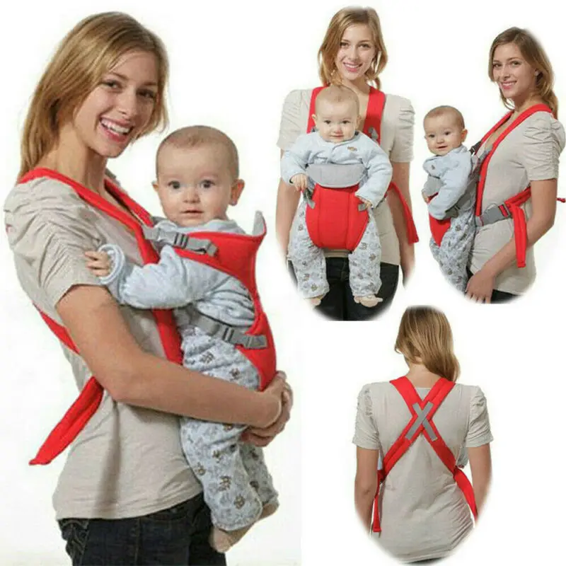Newborn Baby Carrier Sling Wrap Backpack Front Back Chest Ergonomic 4 Position 