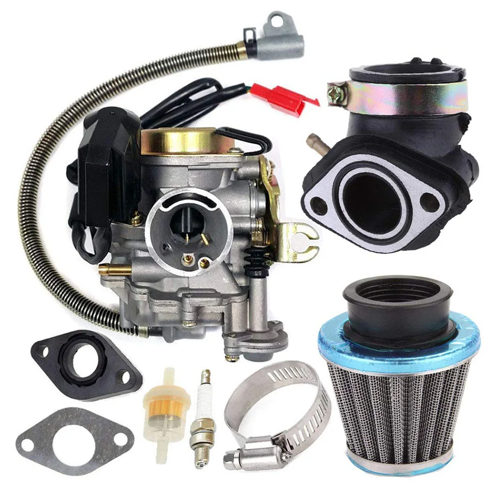 

Carburetor Fit for GY6 50CC 49CC 4 Stroke Scooter Taotao Engine 18mm Carb Intake Manifold Air Filter
