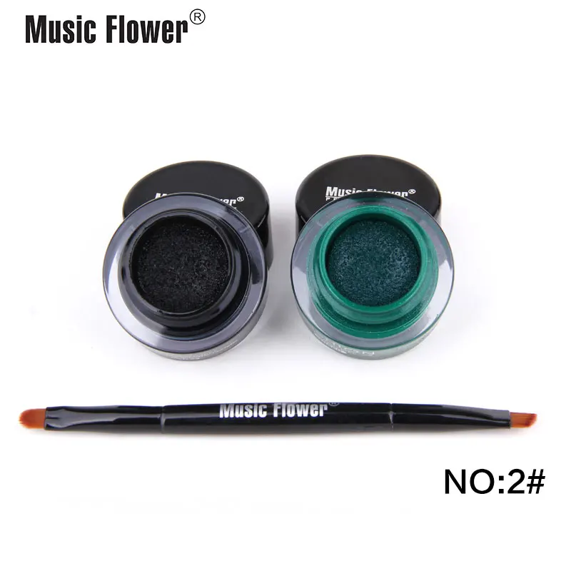 Music Flower воздуха подводка-кушон для век 3 цвета мягкой и гладкой Косметика для макияжа с кистью 24 часа длительный супер тонкий и изысканный - Цвет: M3029-102