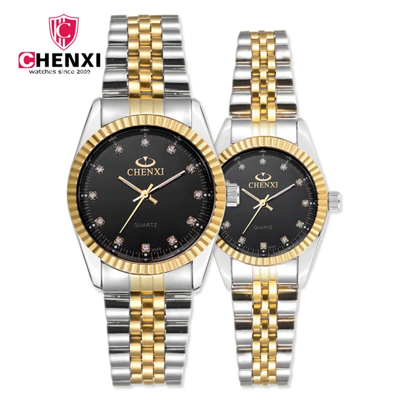 CHENXI Luxury Couple Watches Women Men Lover's Watch Waterproof Stainless Steel Quartz Dress Business Men Clock Rhinestone CHENXI Luxury Couple Watches Women Men Lover's Watch Waterproof Stainless Steel Quartz Dress Business Men Clock Rhinestone
