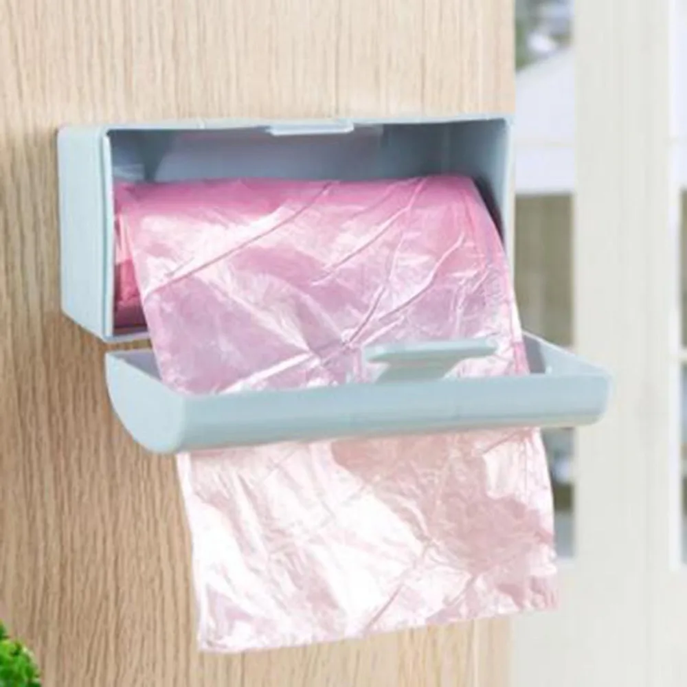 

New Extraction Garbage Bags Storage Box Kitchen Organizer Plastic Wall Mounted Rubbish Bag Container