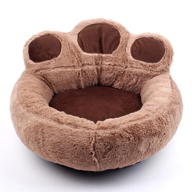 Kopen 1 st Bear Paw Vorm Pet Hond Kat Puppy Beddengoed Bed Sofa Korte Pluche Warme Zachte Ademend Duurzaam Herfst Winter