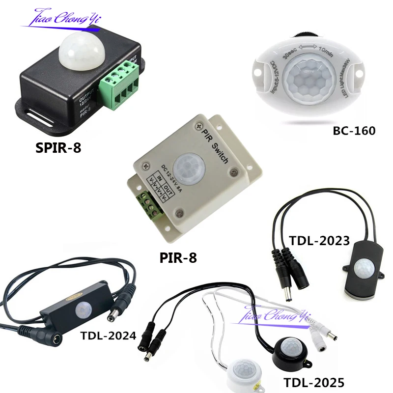 

DC5V-24V 5A Infrared Motion Sensor Detector Switch PIR BC TDL Proximity Switch For LED Strip PIR-8 BC-160 TDL-2023 TDL-2024/2025