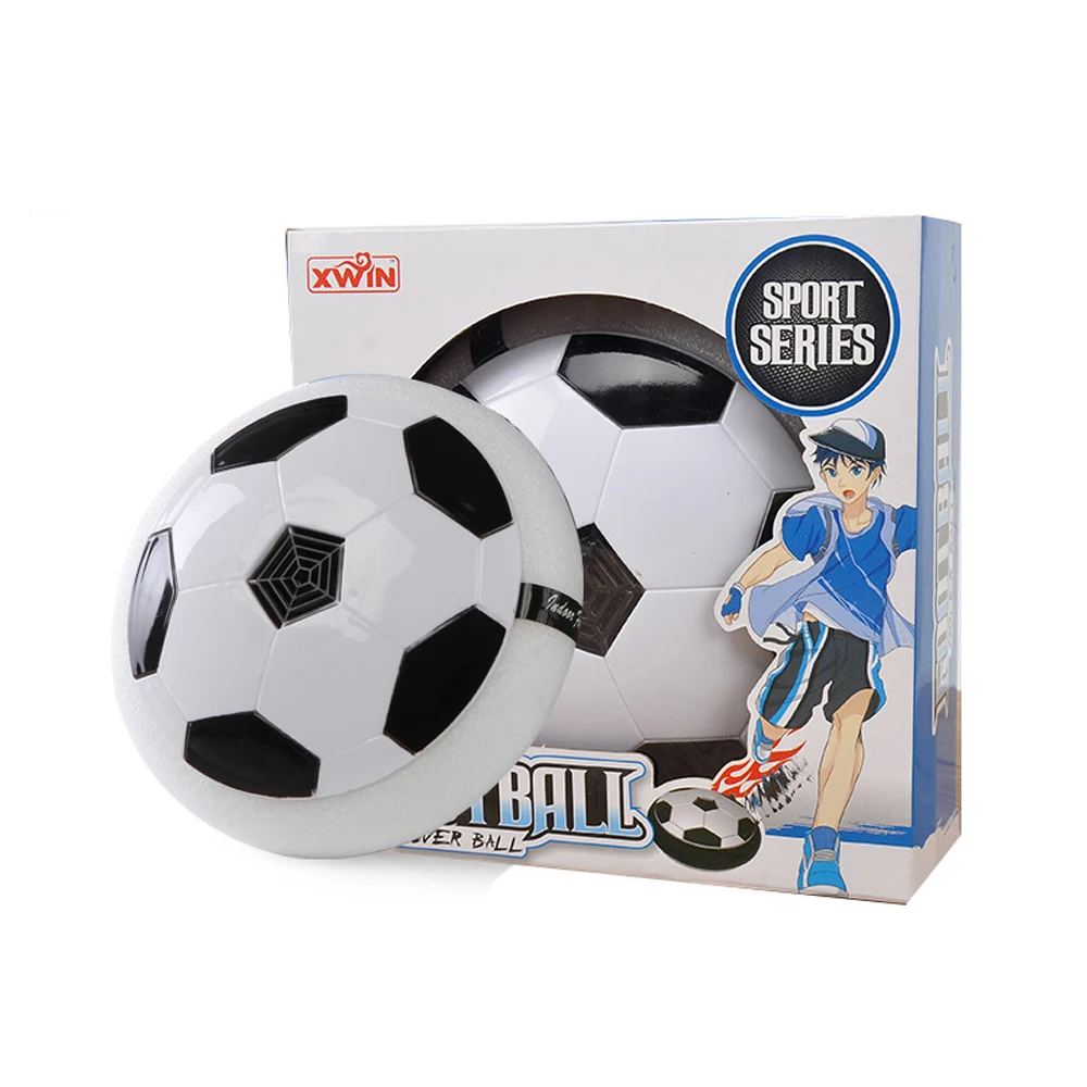 Funny LED Light Flashing Ball Toys Air Power Soccer Balls Disc Gliding Multi surface Hovering
