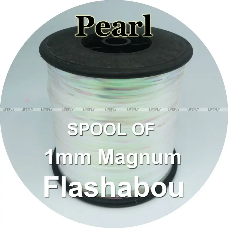 

Pearl Color, Spool of Flashabou, 1mm Magnum Holographic Tinsel, Mylar Metallic Tinsel, Flat Flash, Fly Jig Lure, Fishing