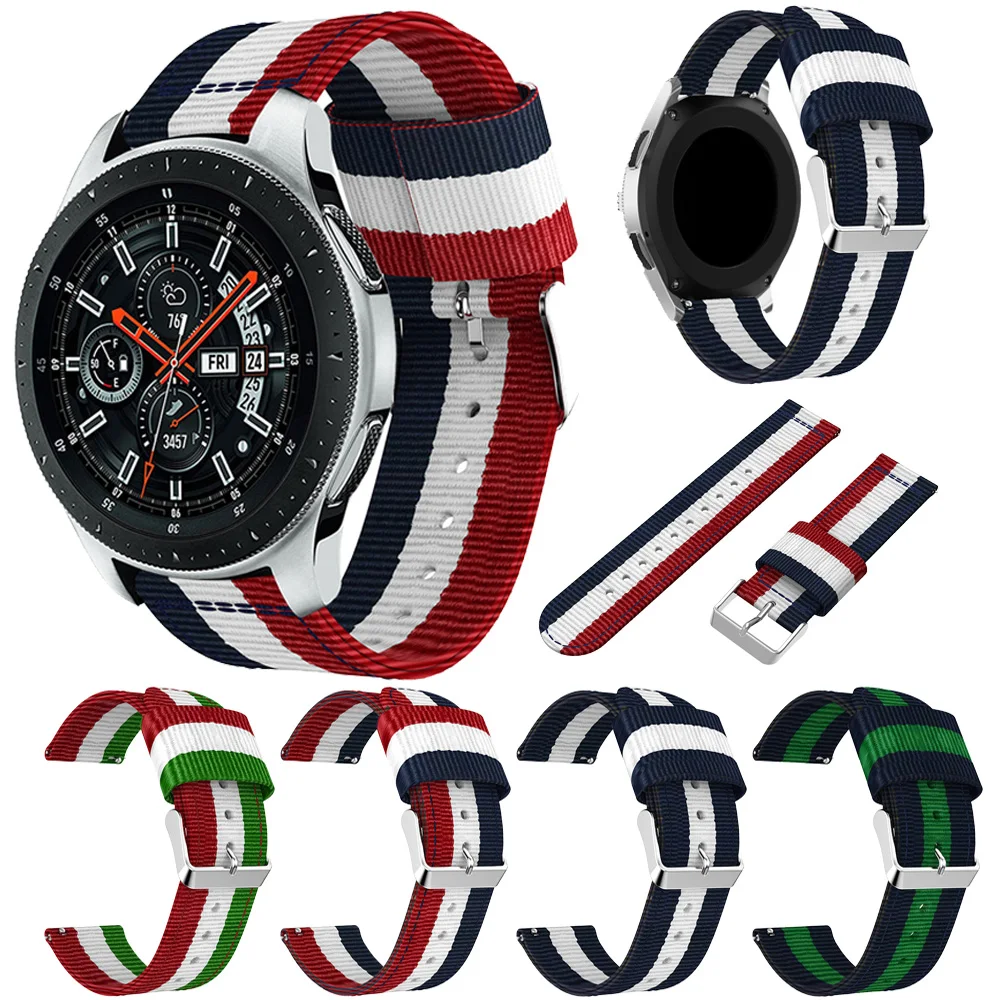 Для samsung gear S3 Frontier/Classic galaxy watch 46 мм 42 мм Active 2 44 мм 40 мм нейлоновый спортивный ремешок Ремешок для наручных часов браслет