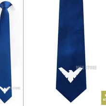 Nightwing Symbol Мужской Жаккардовый тканый тонкий узкий 2," галстук 6 см Галстук Свадебная вечеринка галстук для жениха запонки LK059M