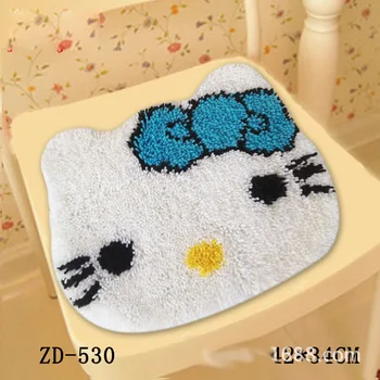 

ZD530 Ground Mat Cushion Latch Hook Kit Embroidery DIY Craft Cross Stitch Needlework Embroidery Counted Cross-Stitching Kit Set