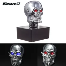 Palanca de cambio de engranaje de transmisión Manual cromado de ojos Led Universal KOWELL para Volkswagen VW Golf PARa Lada para KIA para Ford