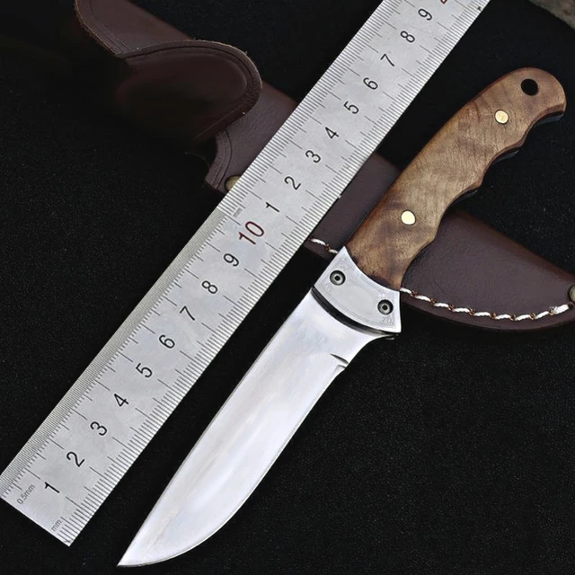 

7Cr17mov blade 58HRC shadow wood handle hunting fixed blade knife outdoor camping tool survival tactical knives SDIYABEIZ