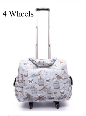 Women Luggage Suitcase On Wheels Travel Trolley Luggage Bag 20 Inch Wheeled Bags Laptop Business Travel Trolley Spinner Suitcase - Цвет: 4 wheels