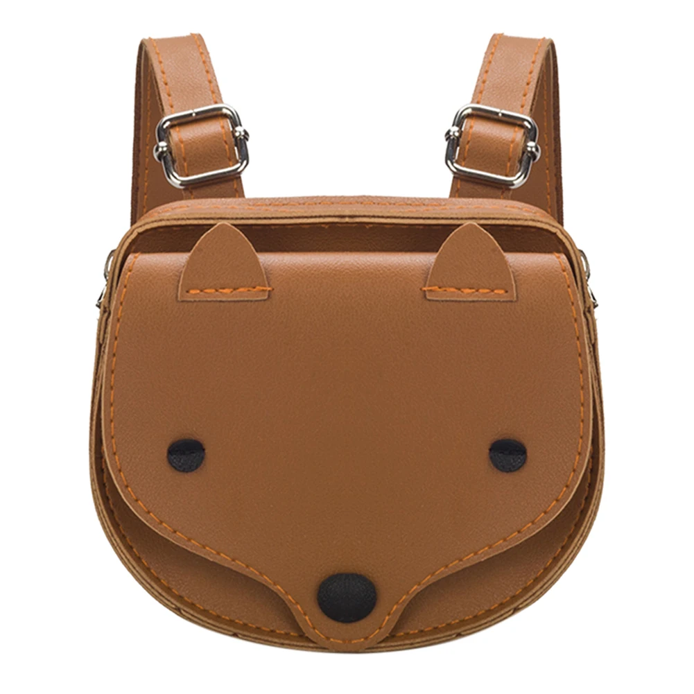 

Cute 3D Animal Fox Mini Backpack PU Leather Cartoon Kids Girl Toddler Shoulder Schoolbag