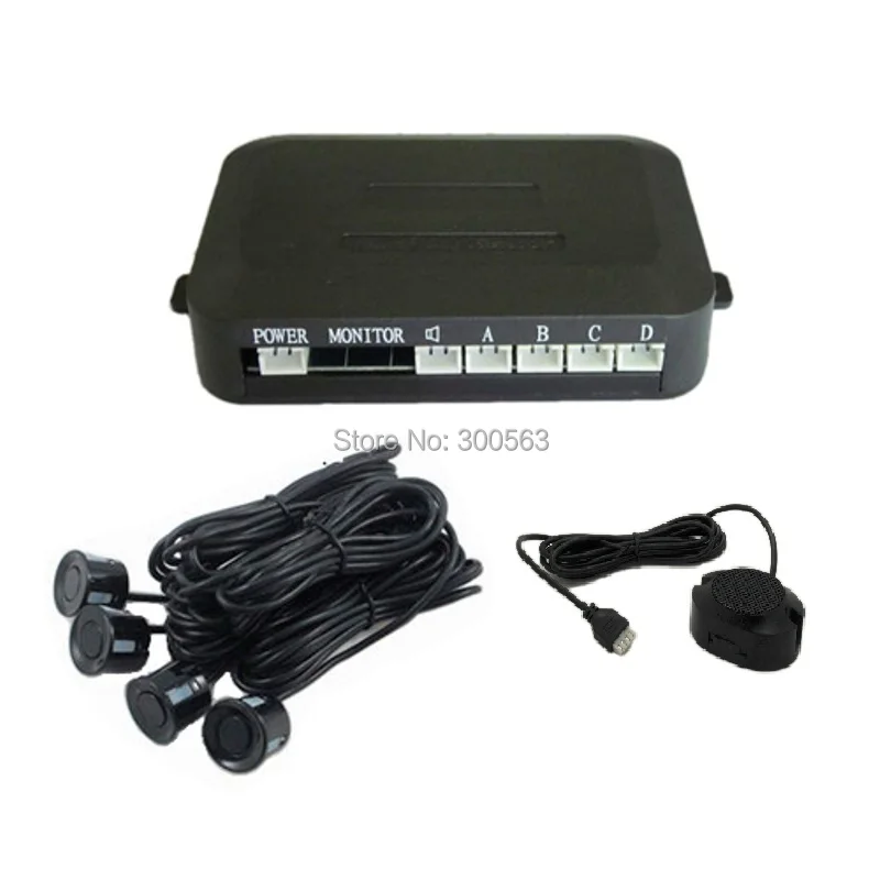 

Free shipping Car buzzer Parking Sensor Kit,Parking Reverse Backup Radar System with 4 Sensors,car parking sensor