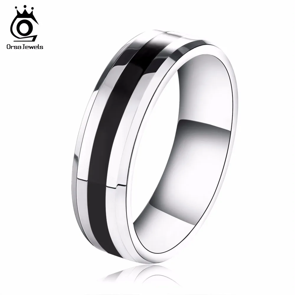 ORSA JEWELS Новое поступление 316L кольцо для пары из нержавеющей стали модный дизайн кольцо для мужчин и женщин популярное кольцо OTR03