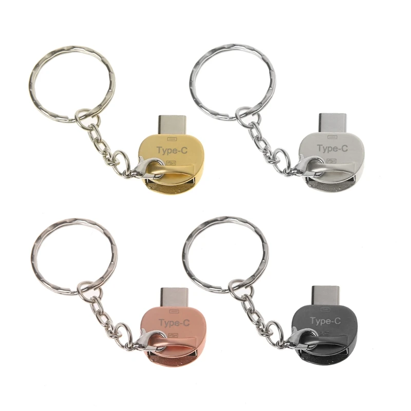 

Metal USB 3.1 Type-C Male To USB 2.0 A Female OTG Converter Adapter With Key Chain