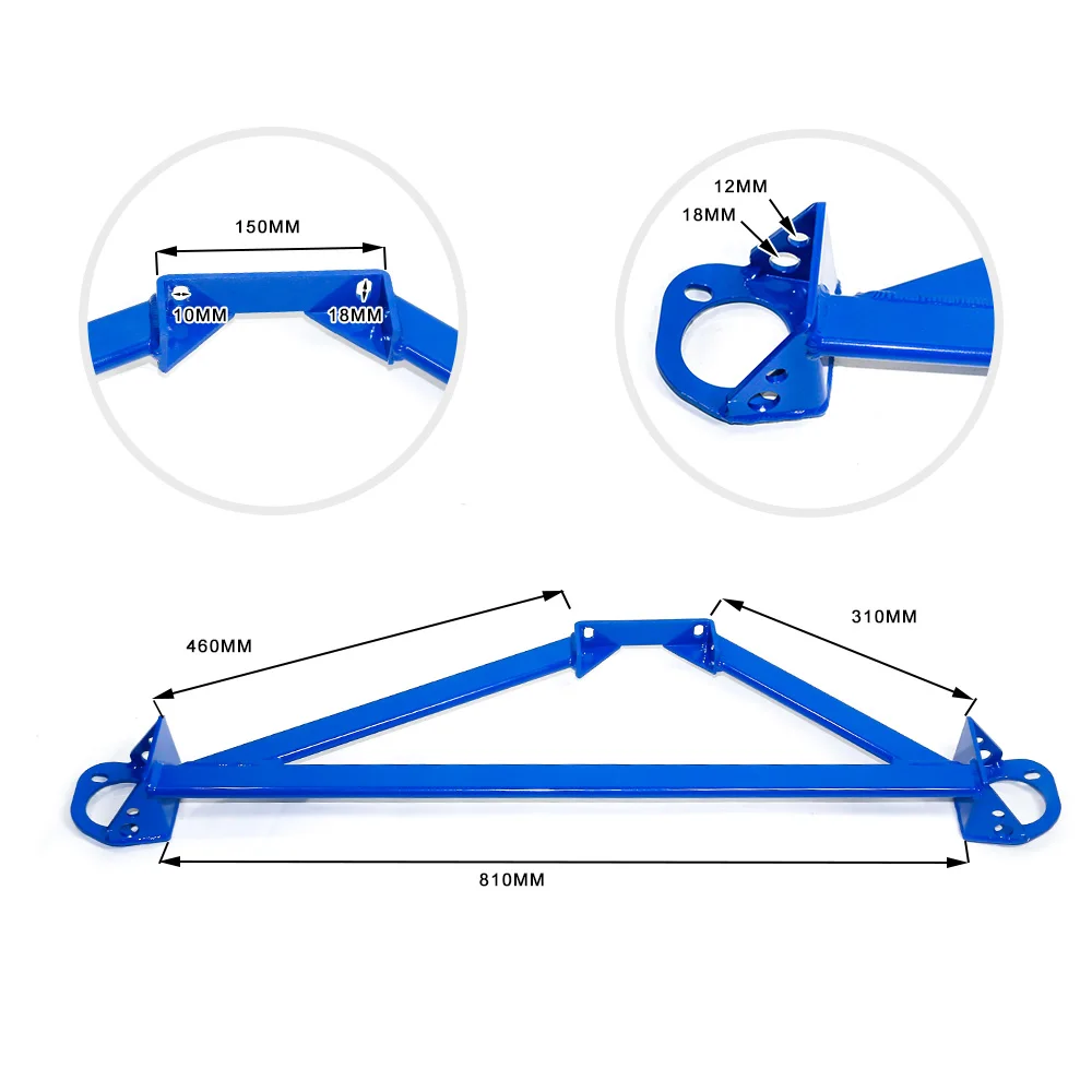 Растяжка передних стоек для Honda 92-00 Civic/Del Sol EG EK, 94-01 Acura Integra гоночный двигатель спереди башня STRUT распорной 3-точка