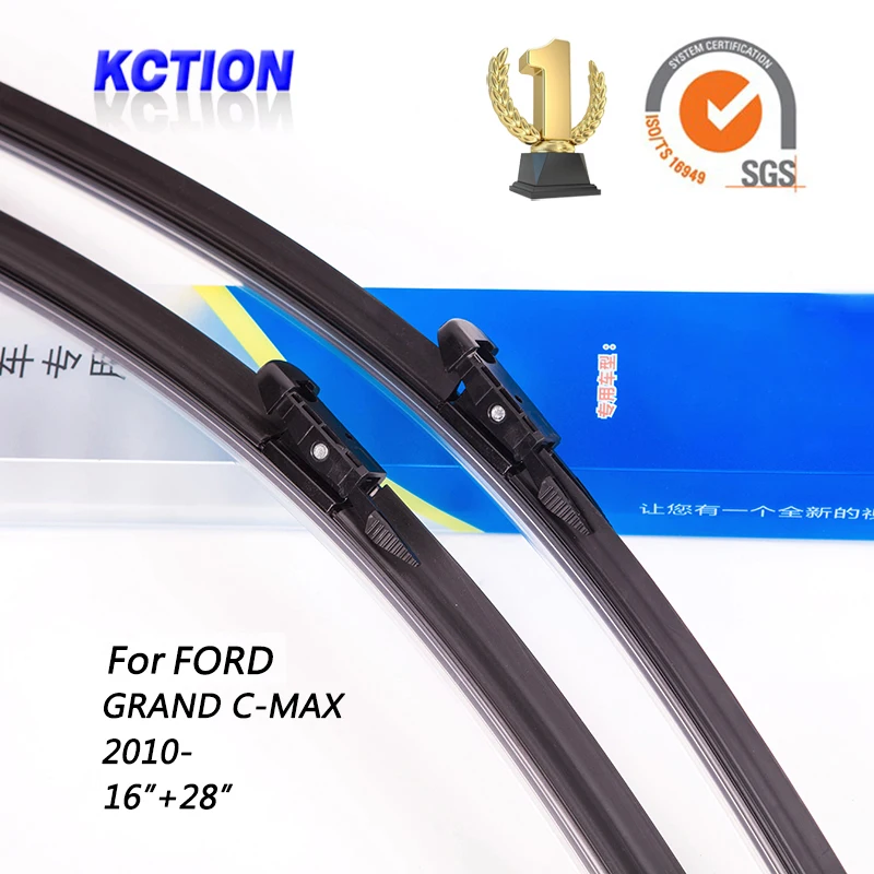 

Car Windshield Wiper Blade For Ford GRAND C-MAX(2010-) , 16"+28", Natural rubber, Bracketless, Car Accessories