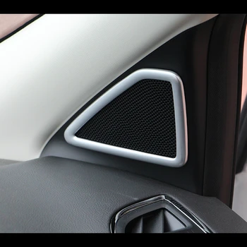 

For Ford Kuga Escape 2013-2017 ABS Chrome/Matte Front Door A Pillar Speaker decoration Cover Trim car styling Accessories 2pcs