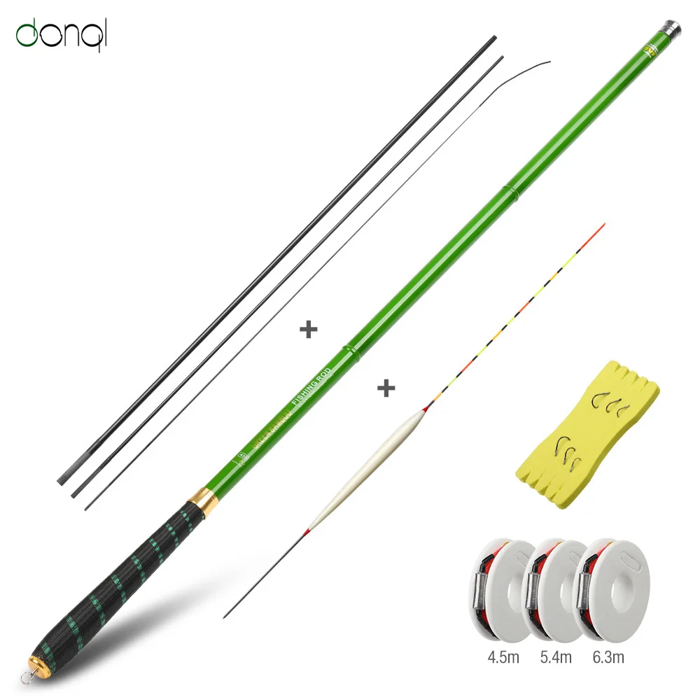 

DONQL Carbon Fiber Telescopic Fishing Rod 3.6m-7.2m Outdoor Portable Flexible Fishing Rod Hand Pole Combination kit