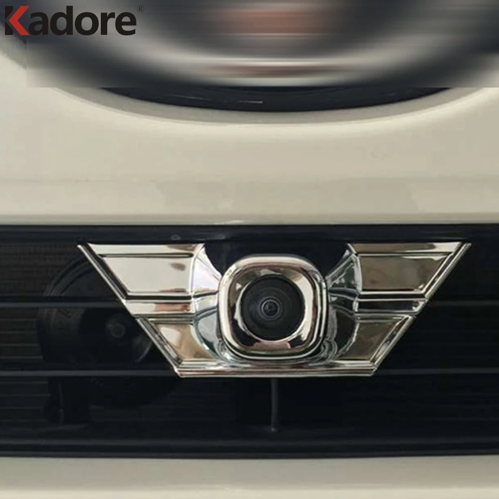 

For Toyota RAV4 RAV 4 2016 2017 ABS Chrome Car Front Head LED Camera Car Parking Assistant Cover Trim Exterior Accessories