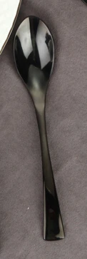 Немецкое качество изготовления нож из нержавеющей стали вилка ложка отель столовые приборы нож/вилка высококлассные черные покрытые банкетные столовые приборы - Цвет: small spoon