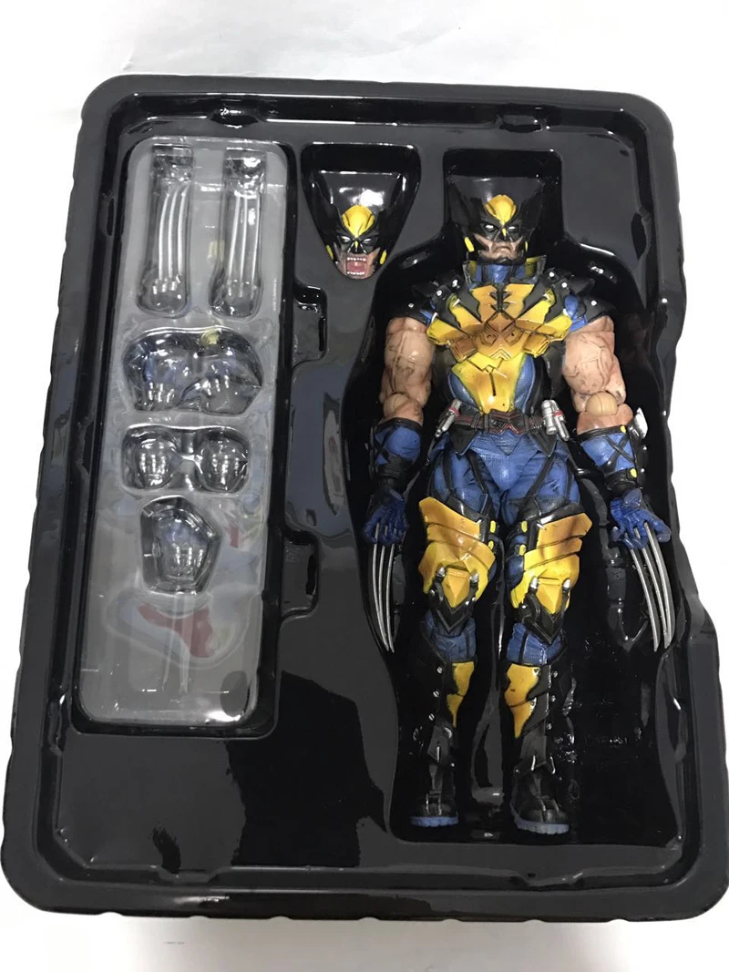 26 см Play Arts Super Hero Wolveriner ПВХ фигурка Коллекционная модель игрушки рождественские подарки