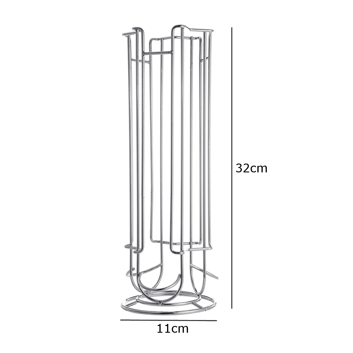 18/24/32 чашки вращающийся держатель для кофейных капсул Железный хромированный Дисплей Подставка для капсул полки для хранения для капсул