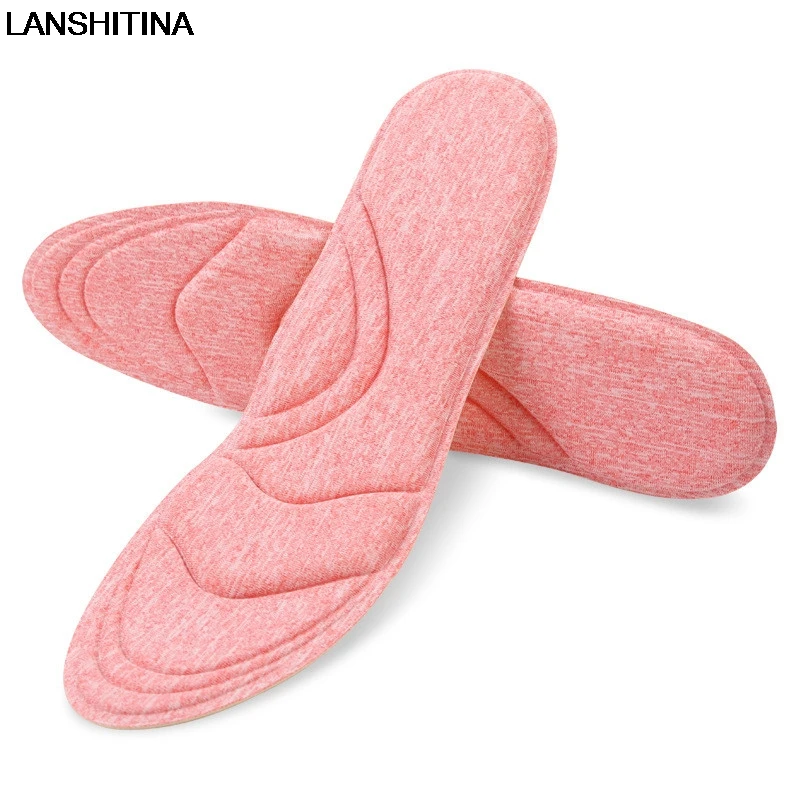 LANSHITNA No Slip Women Shoe Insole Arch Support Pad 4D High Heels Insoles Massaging Sweat Breathable Shock Absorbing Insoles