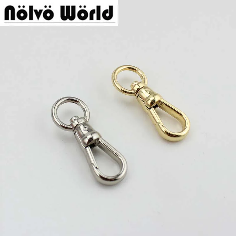 100pcs 10X40mm 3/8" trigger snap hook gold silver small swivel clasp