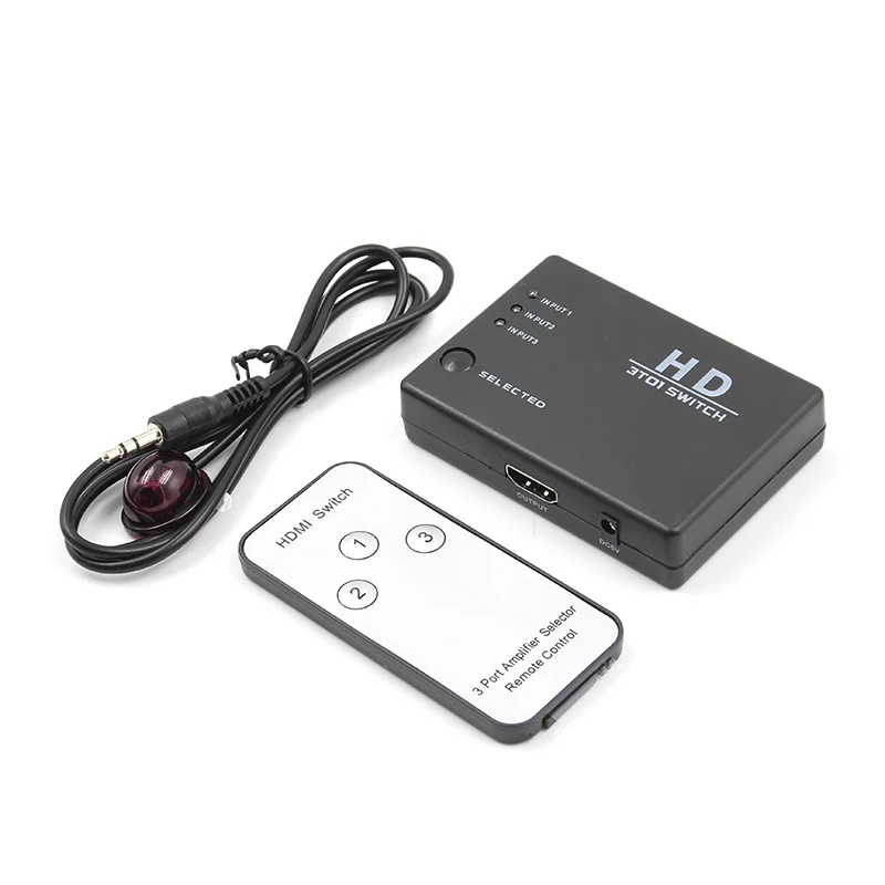 

3 Input to 1 Output HDMI Switcher 3 Port 3D 1080P Video HDMI Switch Switcher Splitter for PS3 PS 4 HDTV DVD for Xbox360 + Remote