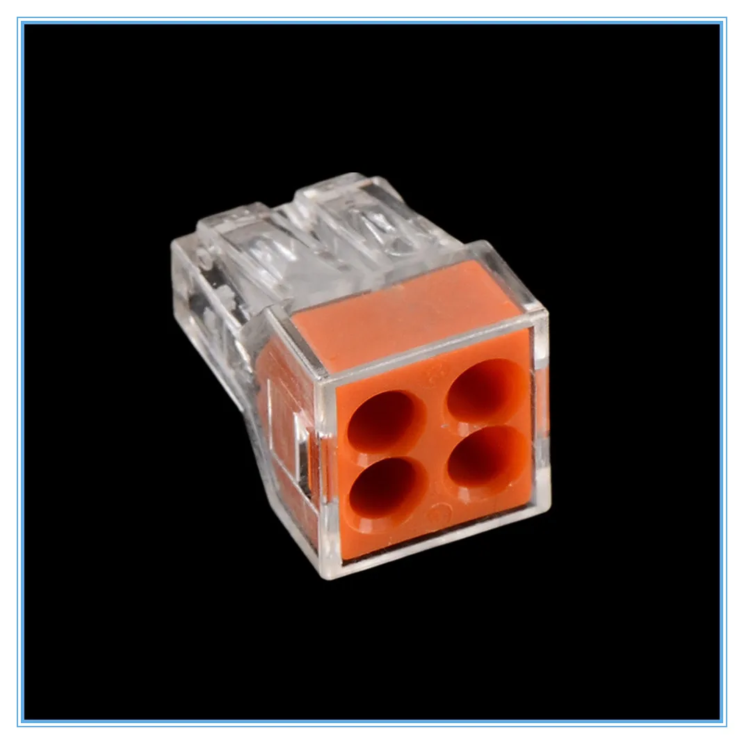 10pcs wire terminal connector pct104 push wire connecto 4 pin conductor 