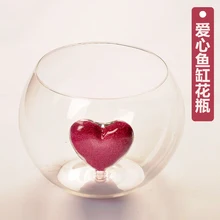 O. RoseLif красивая любовь деревенский прозрачный стеклянный аквариум с красной любовью домашний декор стеклянная ваза гидропонное свадебное украшение