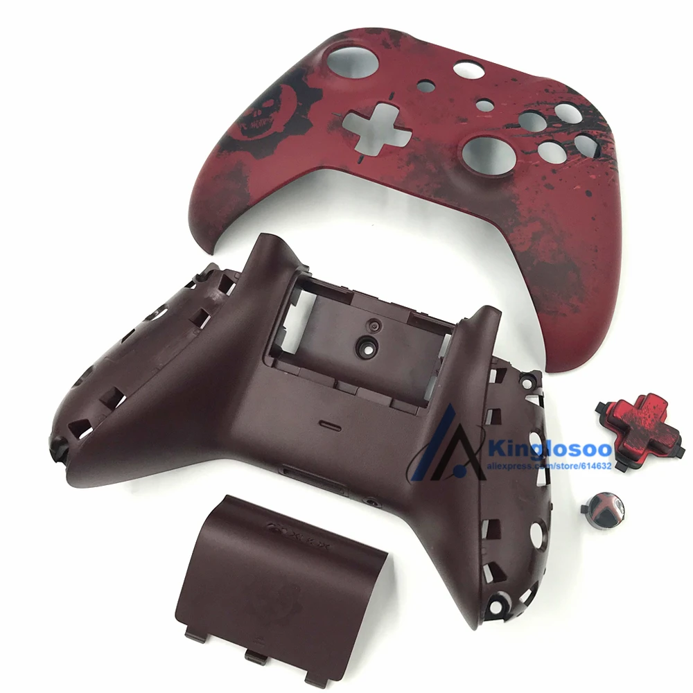 

For Gear of War Front back housing shell Face Plate D-pad ABXY Start button for Xbox One Slim Game controller w/ battery cover