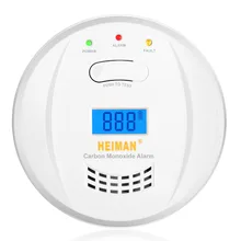 HEIMAN ЖК-дисплей детектор угарного газа независимых угарного газа Сенсор 85dB Предупреждение-высокочувствительный отравления угарным газом сигнализации детектор HM-723ESY