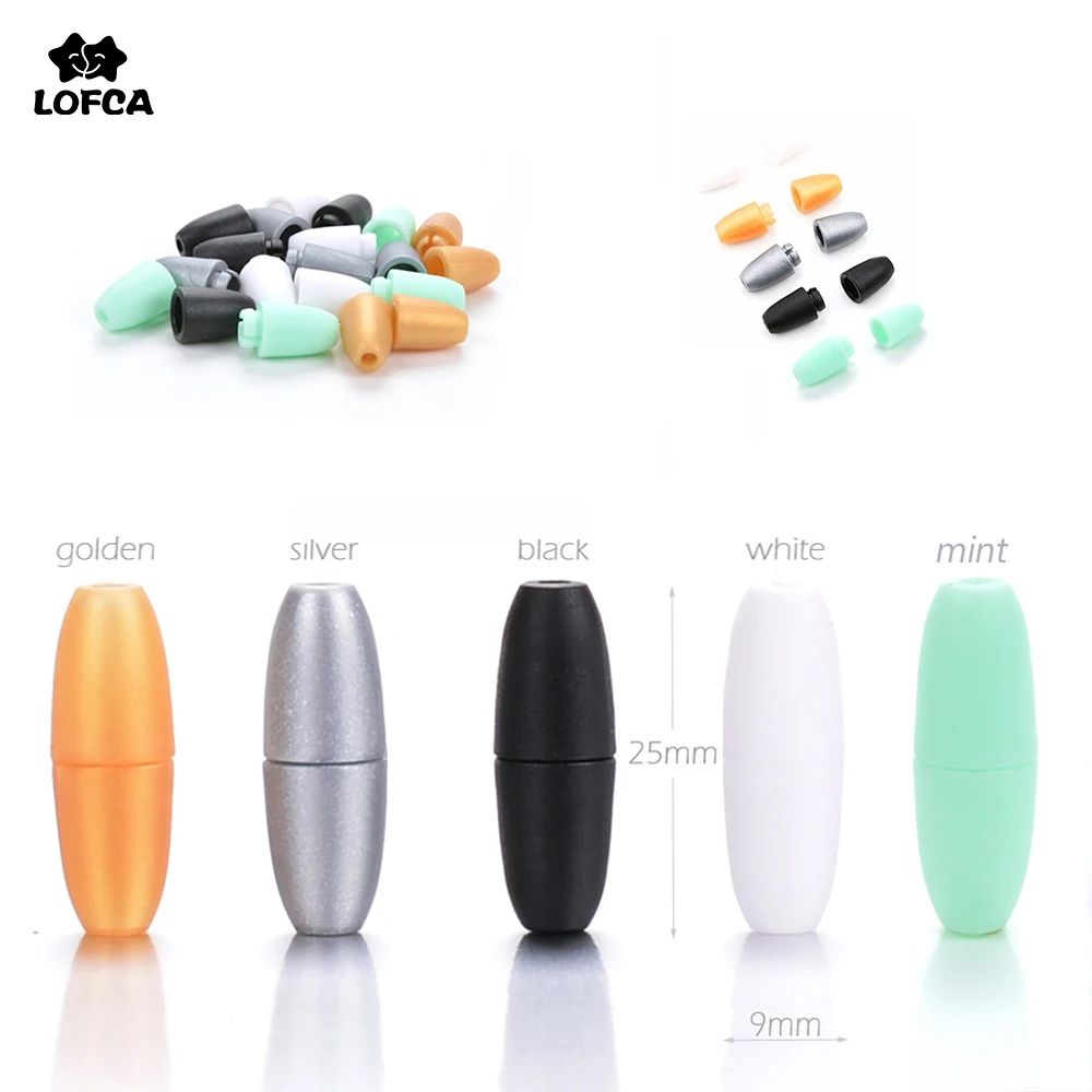 

LOFCA 20pcs Breakaway Plastic Clasps For Silicone Teething Necklace DIY Safety Clasp For Baby Magnetic Clasps Lobster Clasp