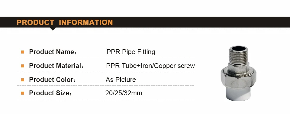 Воды PPR трубопроводной арматуры 20/25/32 мм Союза водоснабжения Трубное соединение 1/2 ''3/4'' 1 Iron/Медь разъем трубы соединения
