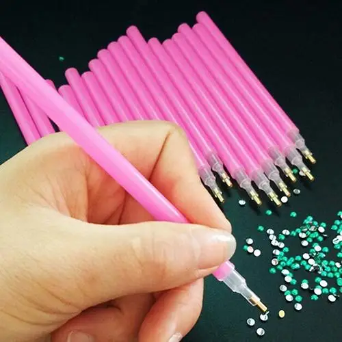 

Nail Art Dotting Pen 10 Pcs Nail Art DIY Rhinestones Picking Tools Pens Pencil Dotting Pick Up Pen Set