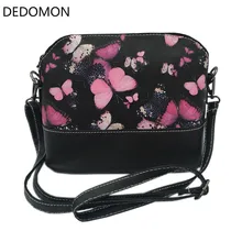 2017 Luxury Brand Lady Shoulder Bag Messenger Shell Shape Crossbody Handbag Waterproof Women Bag With Butterfly Dragonfly Floral