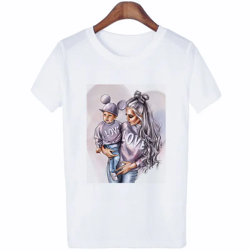 Женская одежда летняя Модная супер футболка "Мама" Харадзюку каваи для отдыха Удобная материнская любовь вечная мода футболка Топы