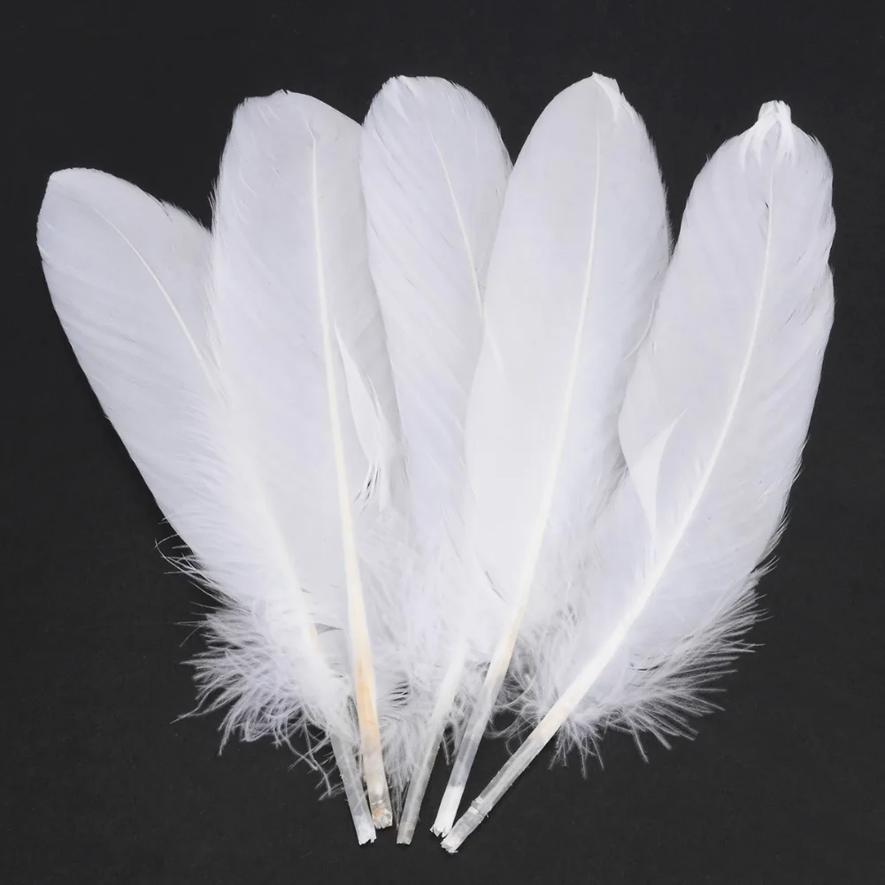 Buy 50pcs White Natural Goose Feathers Beautiful Soft