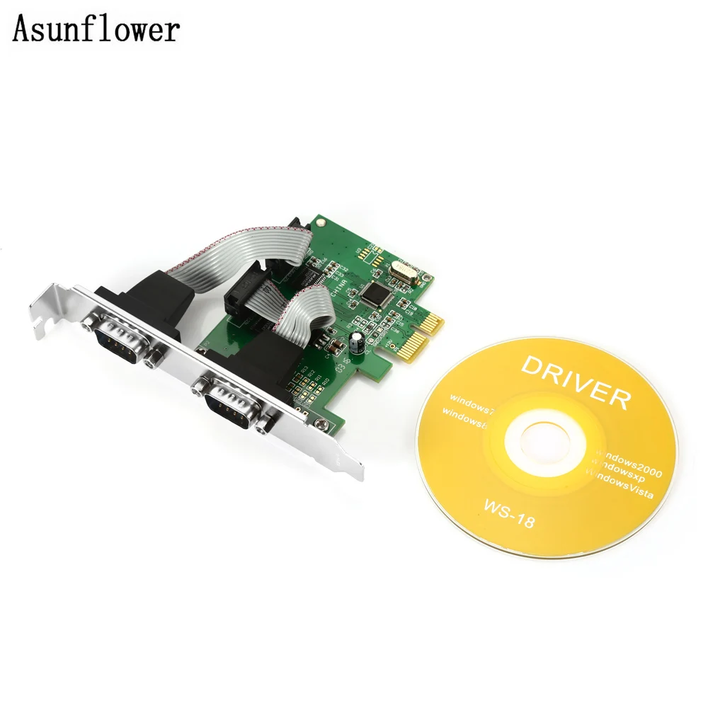 

High Speed 2 Port RS-232 RS232 Serial Port COM to PCI-E PCI Express Card NEW