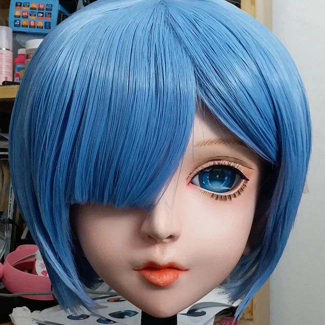 (KM103) ручной работы женские смолы Crossdress красивая девушка Полный голова Лолита BJD кукла маска косплэй Kigurumi маска Crossdresse