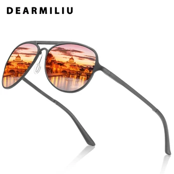 

DEARMILIU New Polarized Pilot Sunglasses Men/Women Aluminum-Magnesium Brand Designer Mirror Sun Glasses Retro Outdoor Glasses