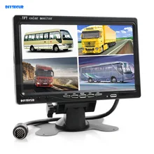 Diysecur 7 дюймов 4 Разделение Quad Цвет дисплея заднего вида Мониторы видеонаблюдения Мониторы