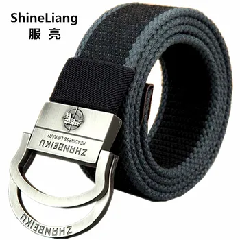 

Hot Double ring Tactical belts for men Military Canvas body Width 3.8CM Thickness 4MM Length 110/140/160CM Designer High quality